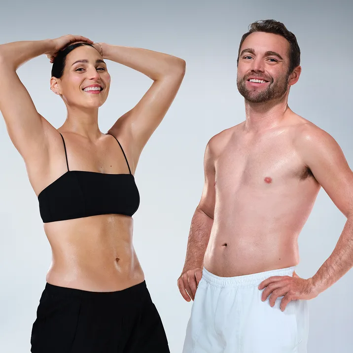 CoolTone male & female model showing off their results