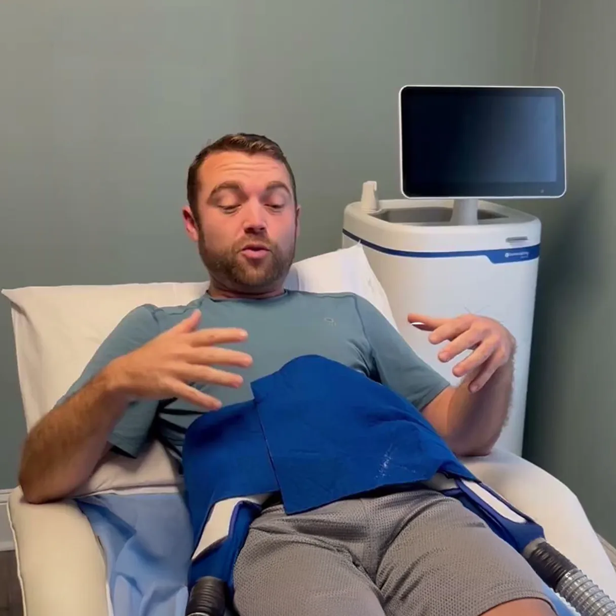 CoolTone model undergoing treatment