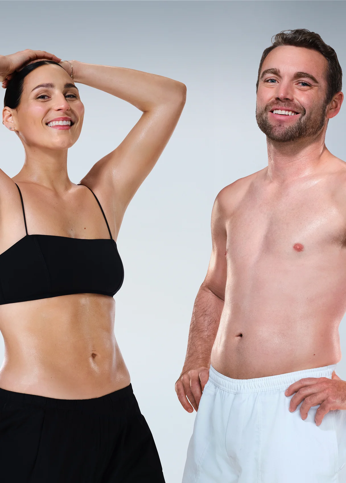 CoolTone male & female model showing off their results