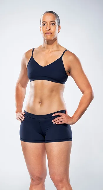 Female model showing her CoolTone results